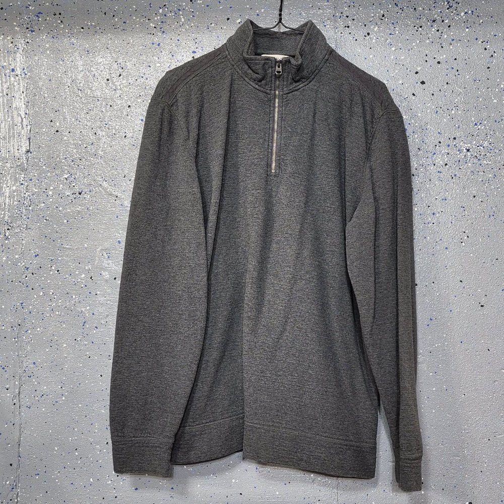 Calvin Klein Jeans Mens Grey Long Sleeve 1/4 Zip Pullover Sweatshirt Medium M